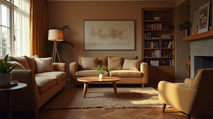 living room designed for elderly comfort